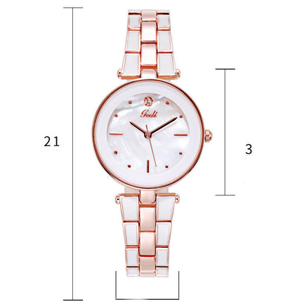 Ladies Watch Korean Style Trendy Student White Quartz