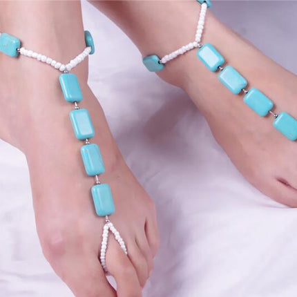 Ankle Bracelet Foot Chain Jewelry Summer Beach Turquoises Anklets Women's Anklets for Women Girls Jewelry Leg Bracelet