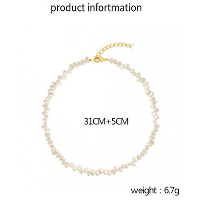 Pearl Necklaces For Women Chunky Pearl Choker Necklaces Baroque Pearl Necklace Dainty White Pearl Beaded Necklace Vintage Pearl Charm Choker Necklace Birthday Wedding Jewelry For Women